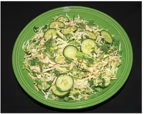  ?? (TNS/Pittsburgh Post-Gazette/Nate Guidry) ?? Cabbage and Cucumber Salad