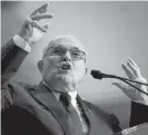  ?? Associated Press ?? ■ Rudy Giuliani, an attorney for President Donald Trump, speaks Saturday at the Iran Freedom Convention for Human Rights and Democracy at the Grand Hyatt in Washington.