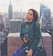  ?? FACEBOOK ?? Carla Vallejos estaba de vacaciones en Nueva York.