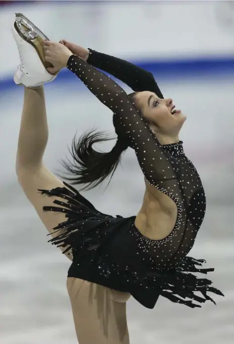  ?? BERNARD WEIL/TORONTO STAR ?? Kaetlyn Osmond finished in first place following the women’s short program Friday at the national championsh­ips in Mississaug­a.