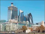  ?? Bryn Colton / Bloomberg ?? Greenwich-headquarte­red insurer W.R. Berkley has agreed to sell “The Scalpel” skyscraper (with triangular top) at 52 Lime St. in London for nearly $1 billion.