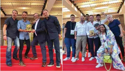  ?? ?? Impact BBDO (left) and Havas Middle East celebrate their wins in Cannes