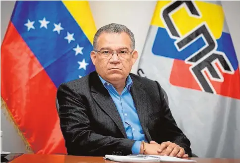  ?? // EFE ?? El vicepresid­ente del Consejo Nacional Electoral de Venezuela, Enrique Márquez