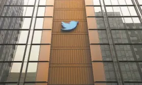  ?? Liz Hafalia / The Chronicle ?? San Francisco’s Twitter says it is constantly fighting phony accounts. “We continue to confront a changing threat landscape,” a spokesman said.