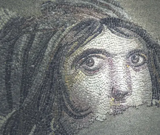  ??  ?? The Gypsy Girl mosaic is a symbol of Gaziantep and one of the most famous artifacts discovered in Turkey.