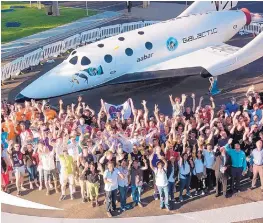  ??  ?? The Las Cruces Space Festival blasts off Saturday with an open house at Spaceport America, including a close-up look at some of Virgin Galactic’s fleet.