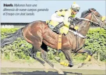  ?? CORTESÍA ?? Triunfo. Mykonos hace una diferencia de nueve cuerpos ganando el Ensayo con José Jurado.