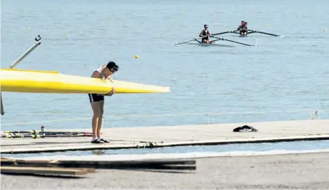  ?? PHOTOS BY BOB TYMCZYSZYN/POSTMEDIA NEWS ?? Crews were still sparce on Henley Island Thursday. Starting on the weekend rowers will begin showing for first the Masters and then club rowing during the 135th Royal Canadian Henley Regatta.