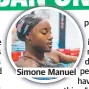  ??  ?? Simone Manuel