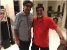  ?? Photograph: Provided by Asif Kapadia ?? Asif Kapadia with Maradona.