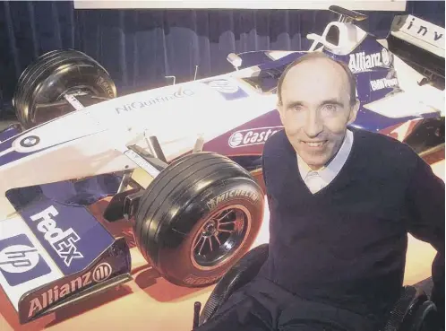  ?? ?? Sir Frank Williams, founder and former team principal of Williams Racing, pictured in 2003, has died at the age of 79