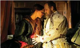  ?? Photograph: BFA/Alamy ?? Jude Law as a large, smelly Henry VIII in Firebrand, with Alicia Vikander as Catherine Parr.