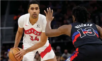  ?? Photograph: Rick Osentoski/USA Today Sports ?? Jeontay Porter is on a two-way contract with the Toronto Raptors that pays $415,000.