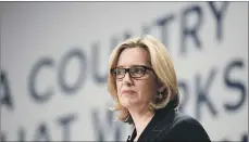  ?? PICTURES: SCOTT MERRYLEES ?? ACADEMIC ANXIETY: Professor Elena Rodriguez-Falcon fears for the future of internatio­nal staff. Above, Home Secretary Amber Rudd.