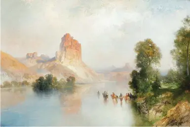  ??  ?? Thomas Moran (1837-1926), Castle Rock, Green River, WY. Oil on canvas, 20 x 30 in. Estimate: $3.5/4.5 million SOLD: $2.75 million