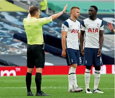  ??  ?? Outrage… Tottenham were one of the victims of IFAB’s revised handball rule in September