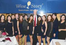  ??  ?? The Wine Story team with Herve Gouin.