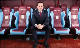  ?? Photograph: Neville Williams/Aston Villa FC/Getty Images ?? Unai Emery at Villa Park as he prepares for his first game managing Aston Villa, against Manchester United on Sunday.