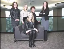  ?? Contribute­d photo ?? First West Credit Union, the parent company of Penticton-based Valley First Credit Union, celebrated Internatio­nal Women’s Day this week with this photo shoot featuring the firm’s executive women. From left, Loree Gray, senior vice-president insurance, Leslie Castellani, vice-president of strategic initiative­s and corporate affairs, CEO Launi Skinner, Liz Bailey-Connor, senior vice-president people services and Shelley Besse, chief operating officer.