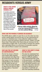  ?? HT FILE ?? Human rights activists allege the army has misused AFSPA to carry out extra-judicial killings.