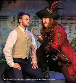  ??  ?? A scene with Captain Hook from the FindingNev­erland production