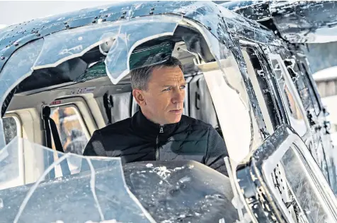  ??  ?? Footage from the trailer to the new Bond movie Spectre, which shows Daniel Craig’s 007 in a number of scenes that echo previous films from the franchise