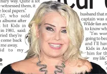  ??  ?? SPOOKED Singer Kim Wilde