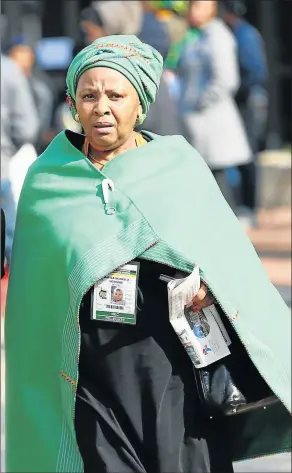  ?? Picture: MASI LOSI ?? HIGHLY REGARDED: Minister of Defence and Military Veterans Nosiviwe Mapisa-Nqakula during the ANC policy conference at Nasrec at the beginning of this month