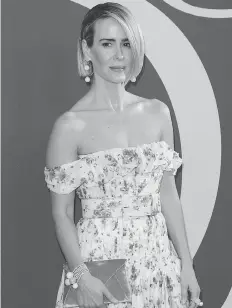  ?? IVAN NIKOLOV/ WENN.COM ?? Actress Sarah Paulson wants women to “have a seat at the table” in the world of filmdom.