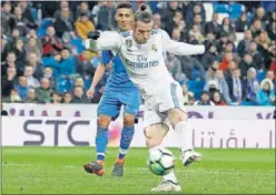  ??  ?? RIVAL PROPICIO. Bale marcó en abril este gol al Getafe (3-1).