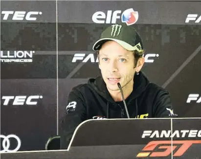  ?? Arcelo nOVIRA ?? Valentino Rossi en la seva compareixe­nça al Circuit de Barcelona-Catalunya