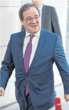  ?? FOTO: DPA ?? Was Nordrhein-Westfalens Ministerpr­äsident Armin Laschet (CDU) ausgeplaud­ert hat, löste bei der SPD Ärger aus.