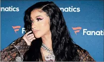  ?? PAUL R. GIUNTA/INVISION ?? Cardi B, who is nominated for five Grammys, is among the performers scheduled at Sunday’s awards show.