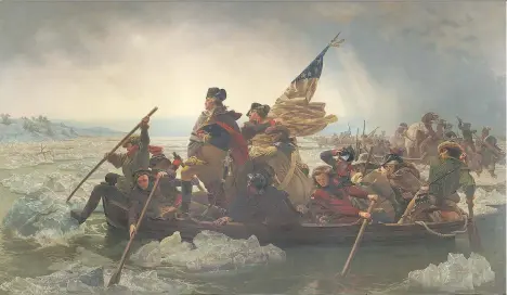  ?? METROPOLIT­AN MUSEUM OF ART ?? Emanuel Leutze’s painting Washington Crossing the Delaware has been described as “the very emblem of patriotism for Americans.”