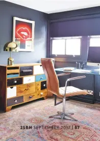  ??  ?? OFFICE A carefully curated collection of pieces keeps the feel pared-back and serene. Nic desk, £280, Habitat. For a comparable leather chair, try Capri, £379, Hudson Living at John Lewis. persian rug, £295, i-rugs