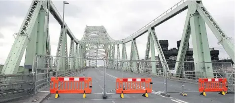  ?? PICTURE: ANDREW TEEBAY ?? The Silver Jubilee Bridge, which has been closed to traffic, will now also be closed to pedestrian­s and cyclists at certain times on weekdays while refurbishm­ent work is carried out