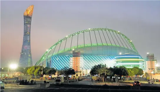  ?? [ Reuters] ?? Eines der Prunkstück­e der Klub-WM 2019 und auch der WM 2022: das Khalifa Internatio­nal Stadium von Doha.