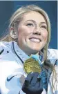  ??  ?? Mikaela Shiffrin, winner of the women’s giant slalom.