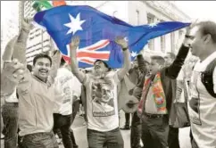  ?? AFP ?? ▪ SMembers of the Indian diaspora on their way to attend Prime Minister Narendra Modi’s first address in Australia, 2014