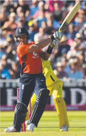  ?? Picture: AFP ?? England's Jos Buttler in full flight in yesterday’s T20 Internatio­nal.