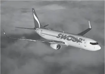  ?? WESTJET ?? WestJet will launch ultra-low-cost airline Swoop and aims to become a global-network airline as part of its “highend, low-end” strategy. The airline is responding threats from ultra-low-cost rivals and Air Canada.