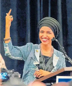  ?? AFP ?? Musulmana. La demócrata Ilhan Omar, de Minnesota, será diputada.