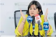  ?? ARCHIVO ?? La ministra de Comercio, María Lorena Gutiérrez.