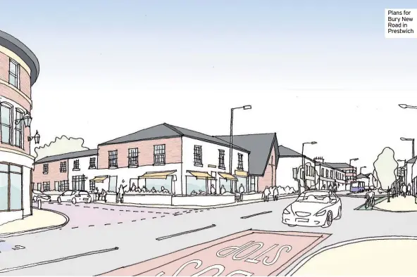  ??  ?? Plans for Bury New Road in Prestwich