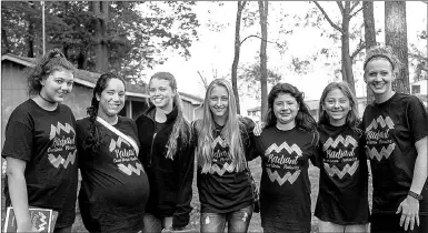  ?? Photo submitted ?? Samantha Strebeck, Stephanie Kidd, Sidne Mills, Gracie Gilbreth, Harley Forrest, Eden Roberts and Lindsey Brewer posed for a picture during the retreat.