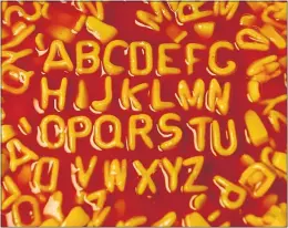  ??  ?? Alphabet spaghetti is one way to brush up on your ABCS