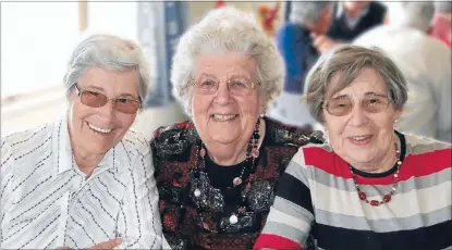  ??  ?? TASMAN VILLAGE RESIDENTS: Nel van Leeuwerden, left, Catherine Rutten and Wilhelmina Noort.