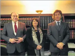  ?? SERGIO PIEMONTE ?? CONSEJEROS. Miguel Piedecasas, Adriana Donato y Juan Mahíques.