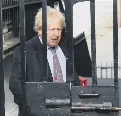  ?? PICTURE: STEFAN ROUSSEAU/PA WIRE. ?? REBUKE: Foreign Secretary Boris Johnson arrives in Downing Street, London, for a Cabinet meeting yesterday.