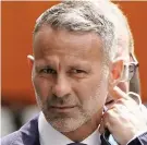  ??  ?? Ryan Giggs arrives at Manchester Crown Court